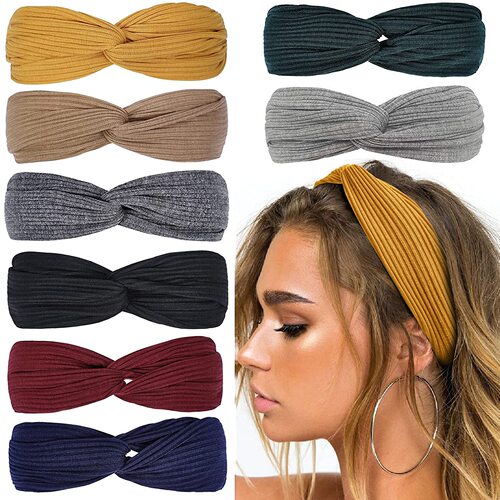 Face-washing headband cross-border European, American, Japanese, Korean yoga sports postpartum headband hair hoop cross-knitted textured headwear hair accessories