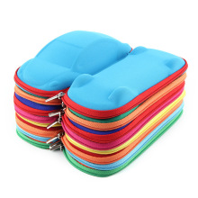 儿童眼镜盒 小汽车模型卡通可爱彩色太阳镜盒男女EVA拉链便携耐用