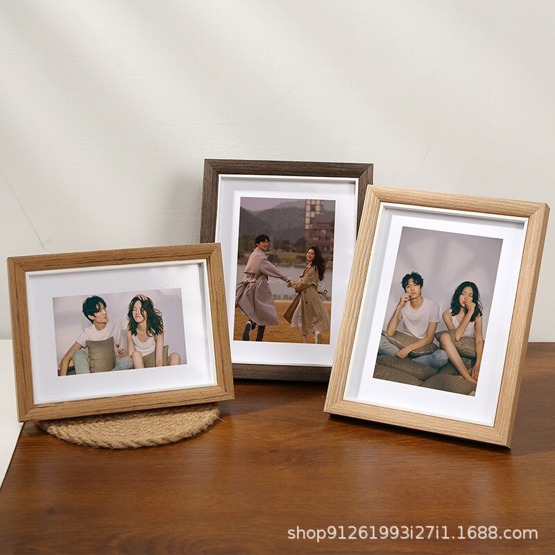 Wooden Photo Frame Table 6 Inches 7 Inches 10 8inch Photo Printing Plus Photo Album Empty Frame Wall Hanging Picture Frame Ornaments