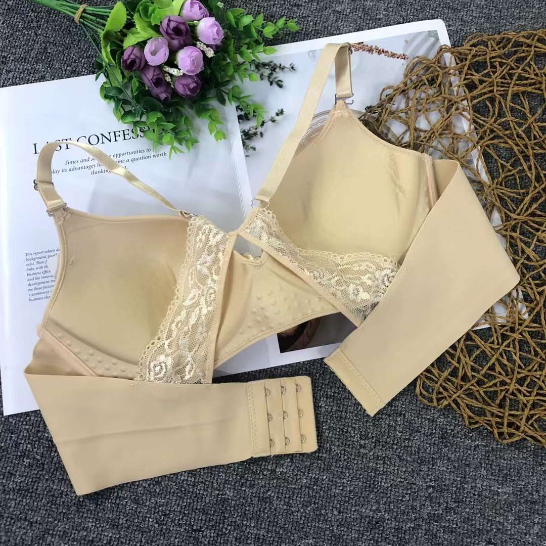 Filipina brillante hebilla frontal ropa interior sin costuras medio grueso de alta calidad se reunieron multi-color multi-tamaño sujetador inalámbrico al por mayor