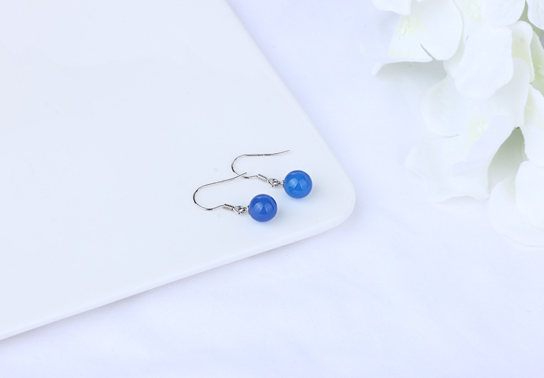 1 Pair 925 Sterling Silver Gem Geometric Drop Earrings display picture 14