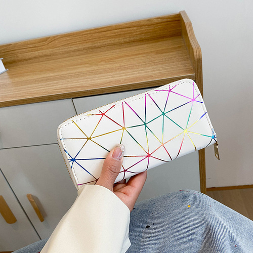  New Wholesale Women's Wallet Mid-Length Korean Style Fashion Laser Shooter Bag Multi-Card Slots Coin Mobile Phone Bag