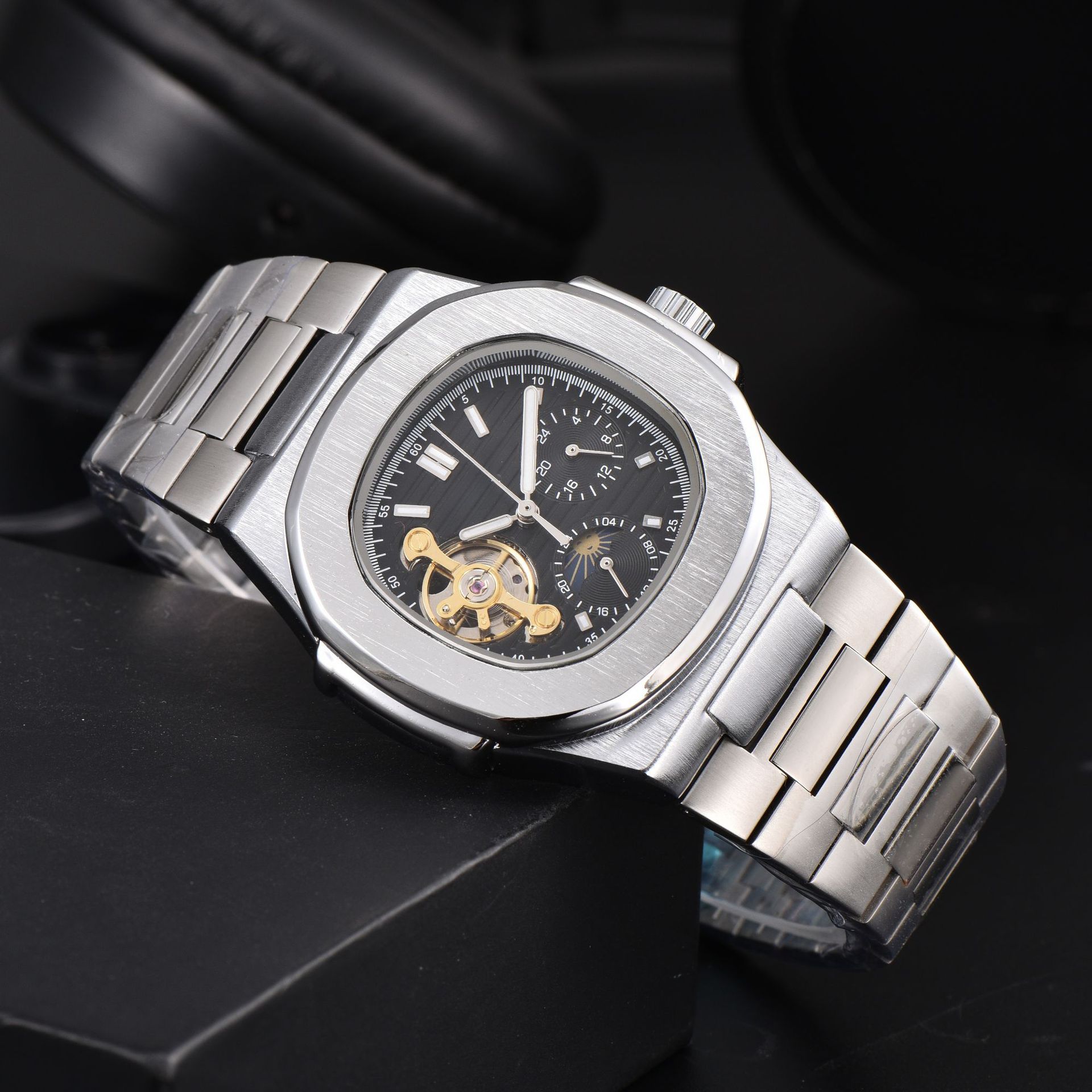 Baidatifu Qingnifeili Men's Nautilus Grenade Series Automatic Mechanical Men's Watches and Women's Watches Wholesale