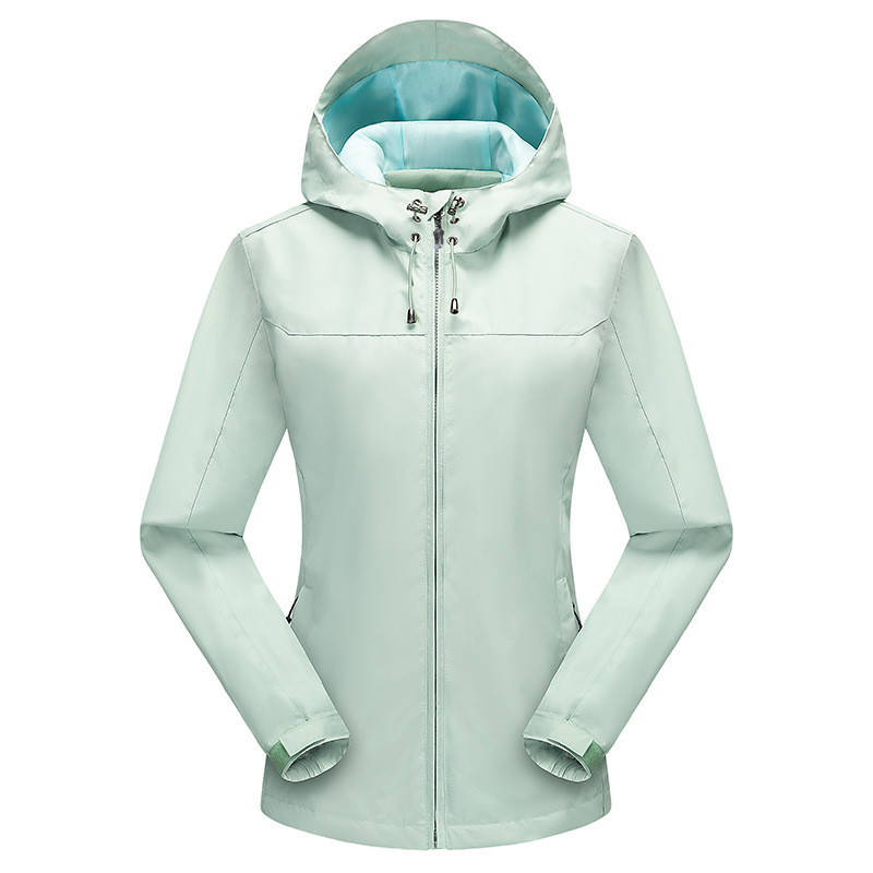 Chaqueta al aire libre de las mujeres otoño capa única delgada a prueba de viento impermeable pareja chaqueta de los hombres imprimible LOGO