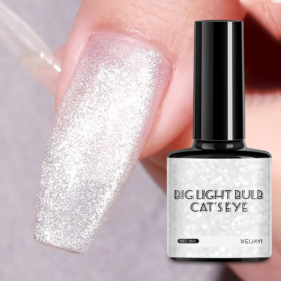 Online popular small bulb Crystal cat eye phototherapy nail oil glue Aurora wide cat eye nail shop applicable factory wholesale
