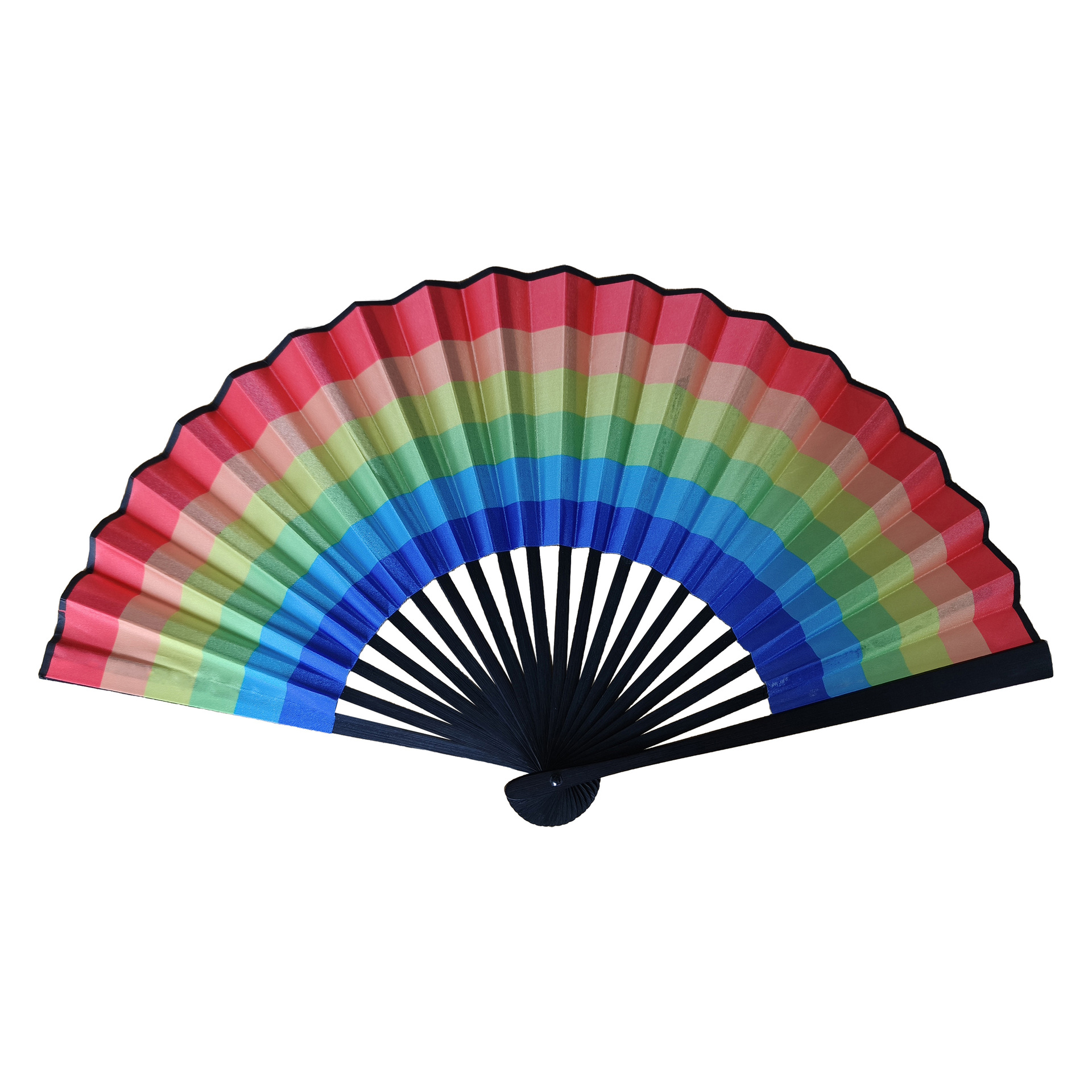 Abanico Plegable de Kung Fu de 33 cm de Plástico para Danza y Artes Marciales