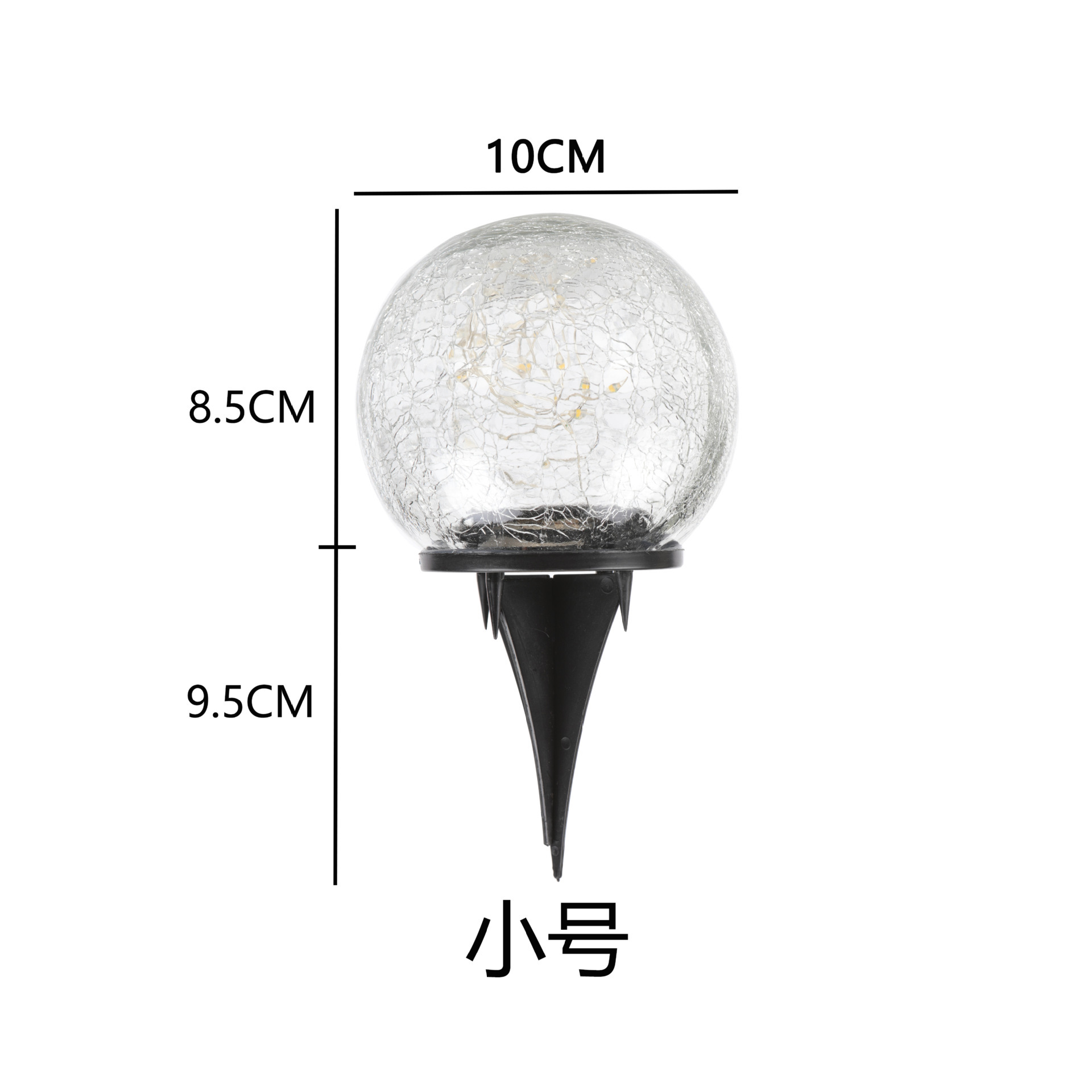 작은 크랙 볼 10cm(노란색 또는 4색) 나사식 입 스타일