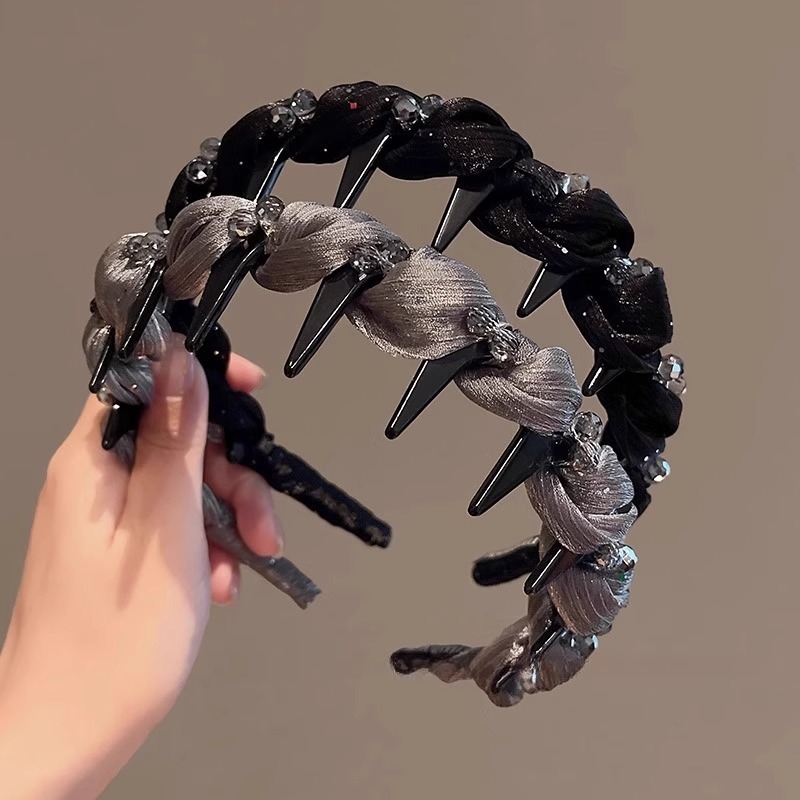 女性用高頭頂ヘアバンド 2025 新しいハイエンドファッショナブルなヘアピン洗顔専用ヘッドバンドヘッドバンド|undefined
