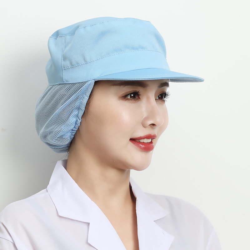 Sombrero de taller de fábrica, sombrero de red a prueba de polvo, sombrero de trabajo especial para fábricas de alimentos, sombrero respirado para hombres y mujeres, sombrero de cabello anti-caída para comidas