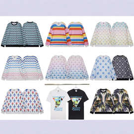 秋冬CASA流行卡萨布兰卡3D数码喷印男士花式衬衫时尚长袖圆领卫衣