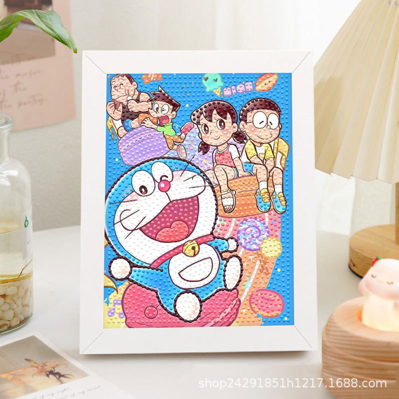 Diamante nuevo lápiz de dibujos animados pequeño nuevo pegatino diy puzzle manual regalo de cumpleaños para niños estudiantes
