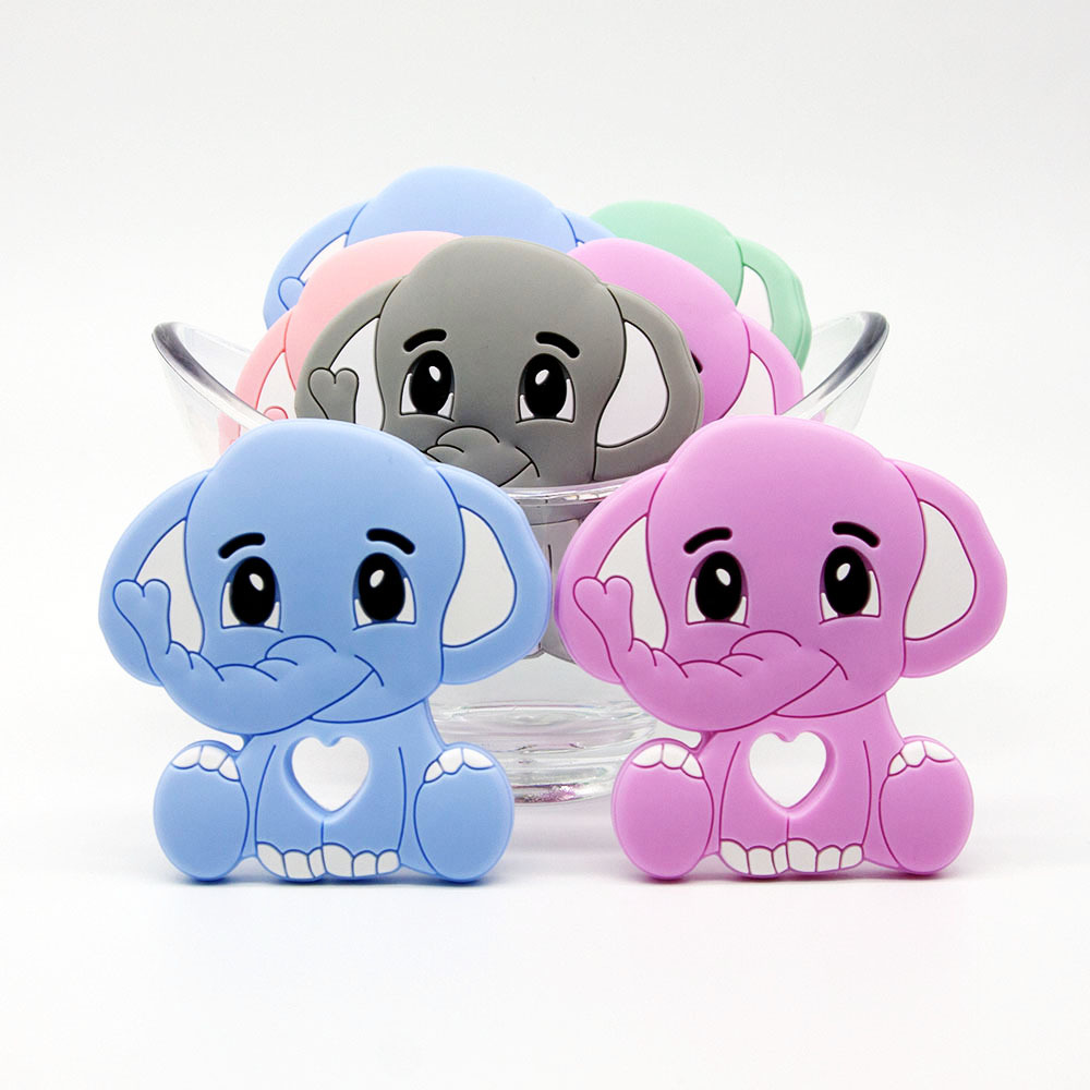 廠家供應 長鼻子大象牙膠 卡通咬咬膠玩具 嬰兒牙膠