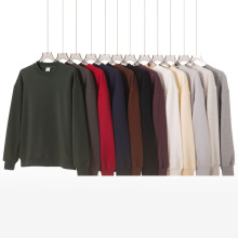 秋冬重磅420克毛圈纯色圆领卫衣男女潮牌宽松落肩套头上衣卫裤男