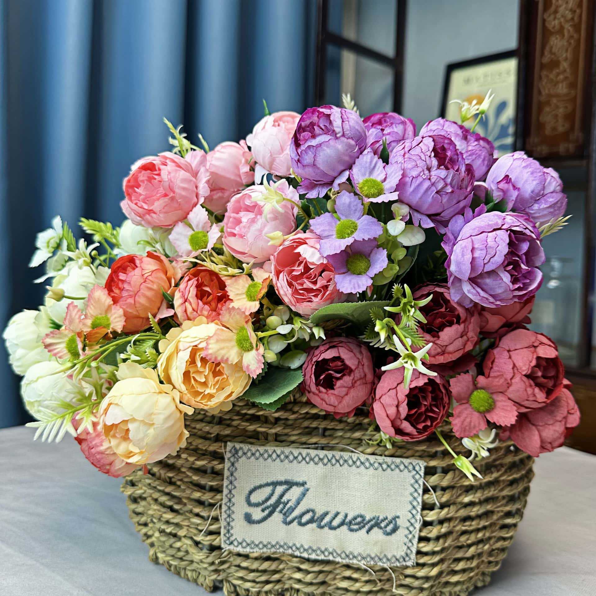 Simulación de 5 horquillas de peonía decoración del hogar decoración de la boda decoración de flores falsas hechas a mano rosas transfronterizas adornos al por mayor