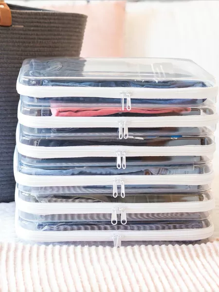 New Cross-Border Transparent Pet Storage Box Kidsren's Toy Storage Bag Large Capacity Household Dust-Proof Clothing Classification Box