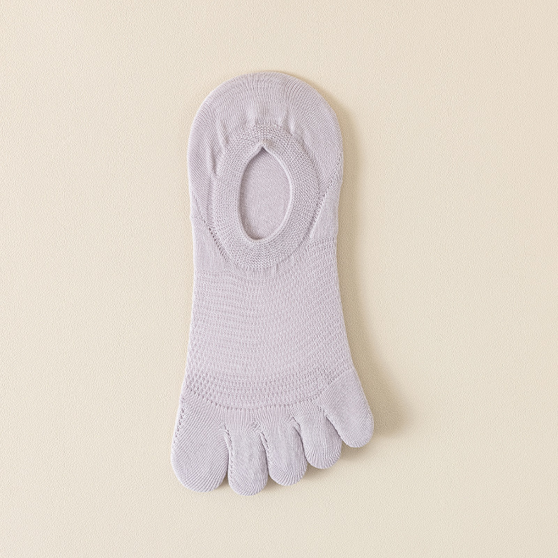 Cinco dedo calcetines de verano delgados antiolor calcetines de malla transpirables, calcetines de barco invisibles, calcetines para niños