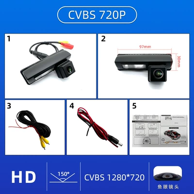 Suitable for Toyota Camry integrated Vehicle camera - ccd-cvbs-720p-fishing-eye-wide-angle