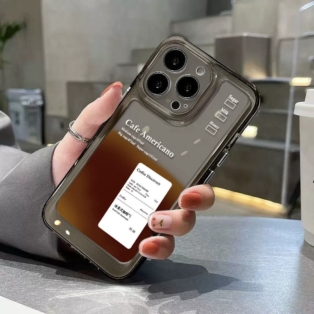 Кофейный iPhone16, высококачественный чехол для телефона Pro, американский стиль, 16Pro Max, 13
