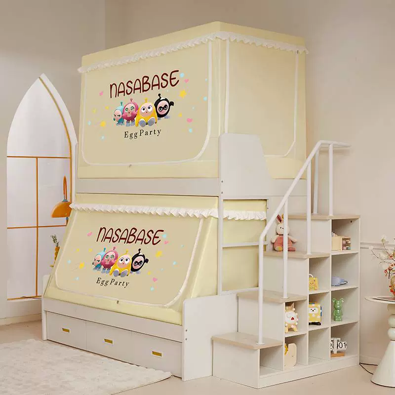 2025爆款子母床印花蚊帐防尘顶 铁艺宽高伸缩支架