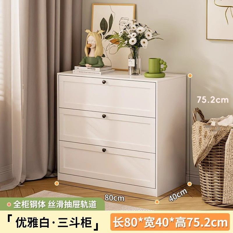 Hierro pecho de cajones sala de estar dormitorio armario de acero armario de almacenamiento multi-capa piso cajón gabinete de lujo luz cama de cola gabinete