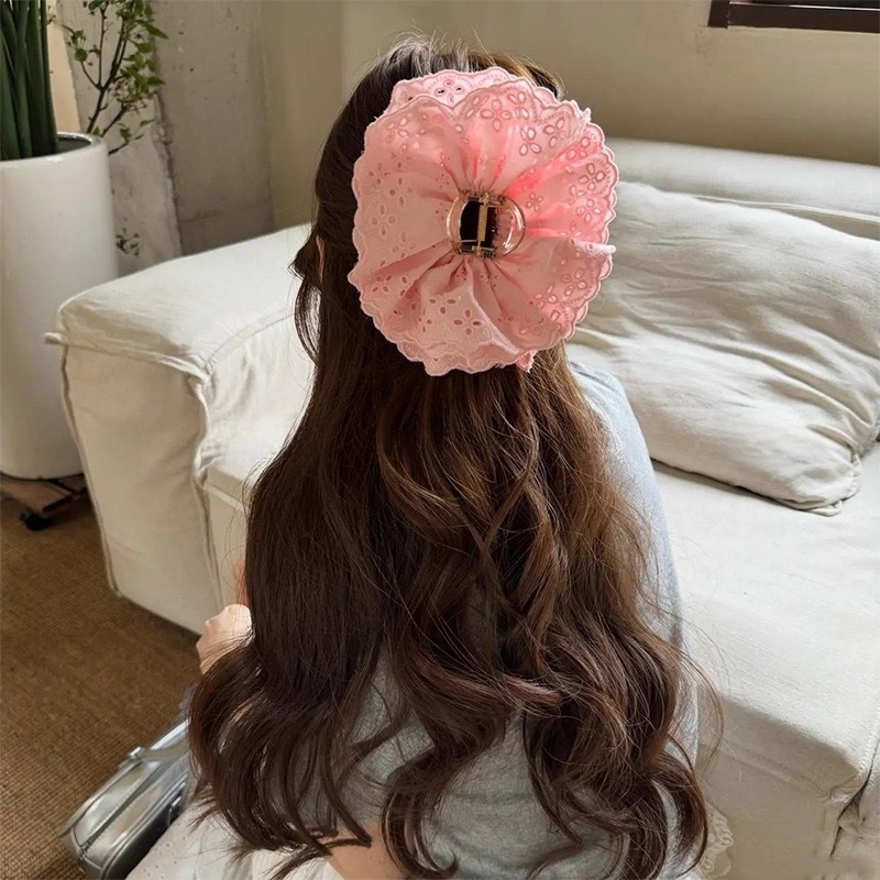 女性用フレンチレトロ大腸ヘアゴム、高級サテン韓国風万能ヘアロープ、森風ヘアロープ、ヘアアクセサリー、Lサイズヘッドギア|undefined
