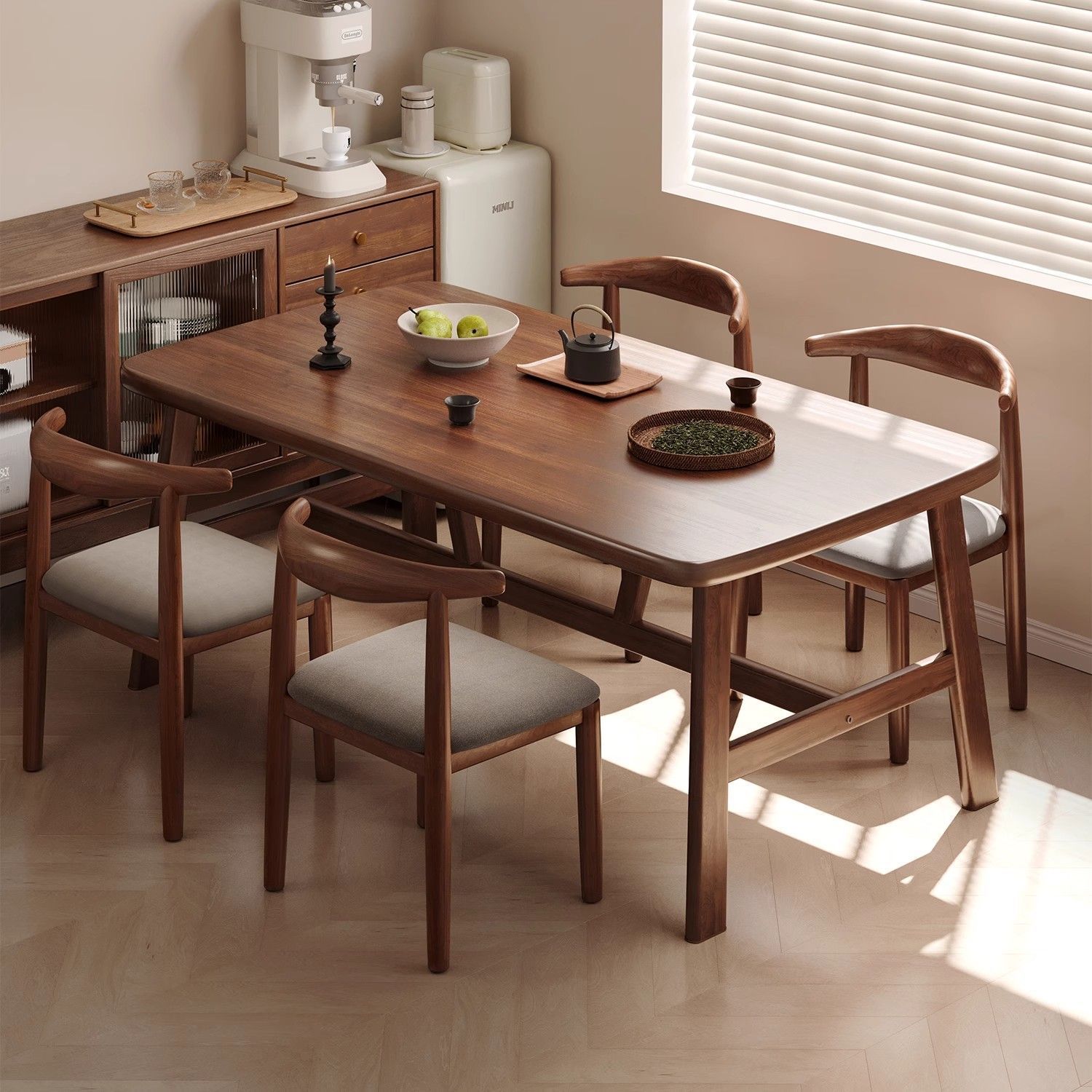 Dining Table Small Household Modern Simple Dining Table and Chair Combination Commercial Dining Table Rectangular Table and Chairs
