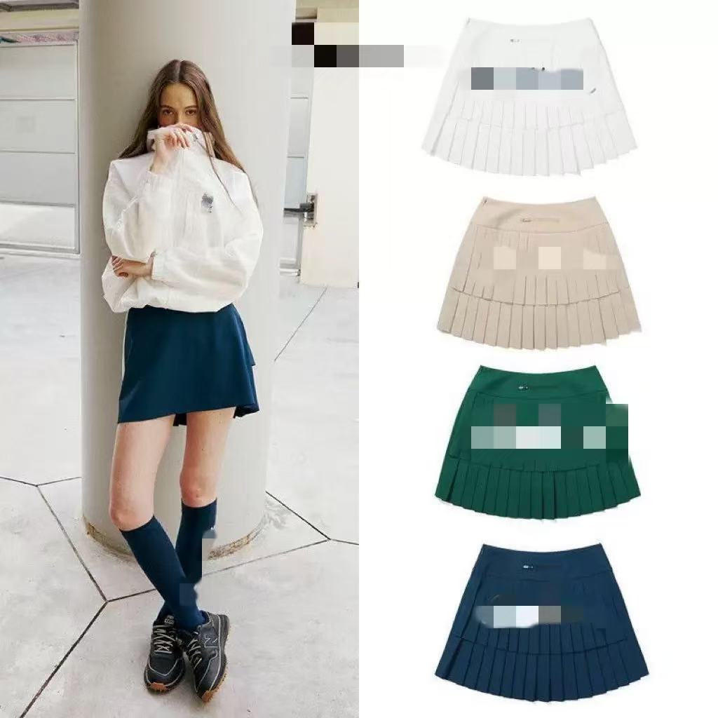 25 Korean Women's Golf Anti-Exposure Short Skirt Quick-Dry Rule A-Line Outdoor Trendy Fashion Pleated Skirt