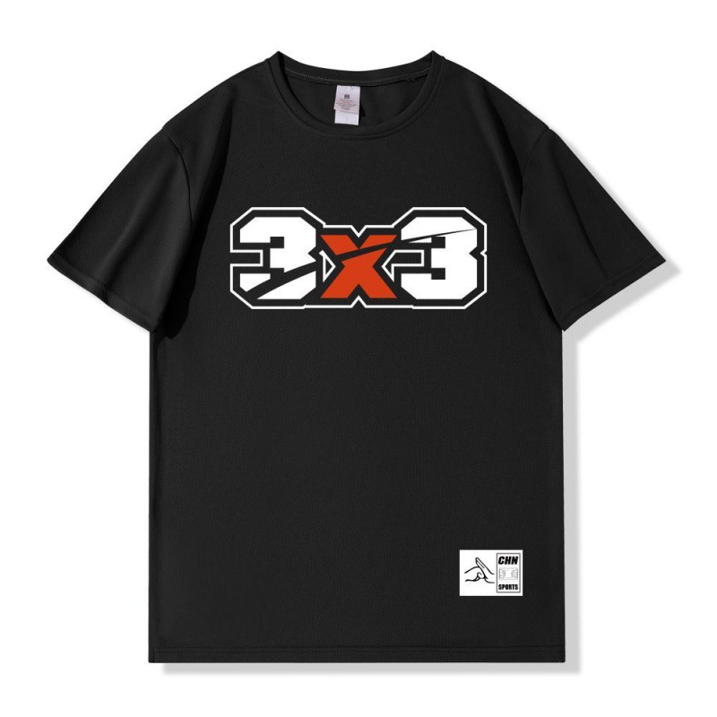 하이 퀄리티 3x3 스크래치 반팔 블랙 (화이트 라벨)