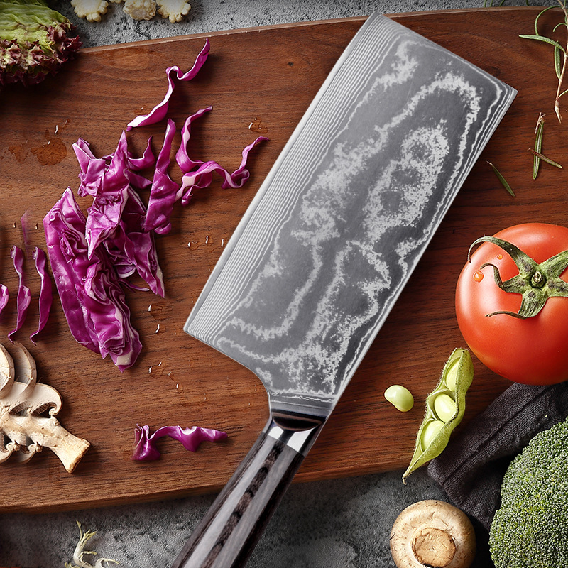 Household Stainless Steel Kitchen Knife Chef Cutting Vegetables And Slicing Meat Cleaver Yangjiang Kitchen Knife Damascus VG10 Genuine