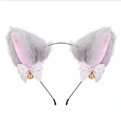 Amazon transfronteriza orejas de gato campana diadema Cos gato Niña Accesorios para el cabello accesorios de Navidad de Halloween tocado Accesorios