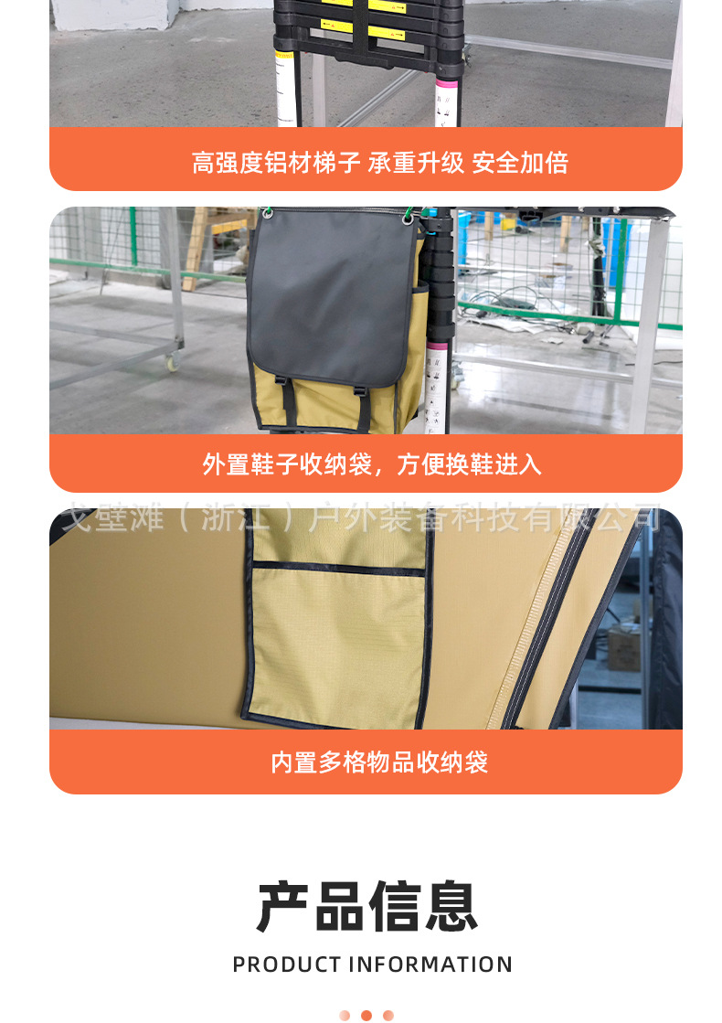 Triangular Elevated Roof Tent, Car-Mounted Tent, Outdoor Folding Aluminum Alloy Hard-Top Tent for Suv and Sedan, Factory Direct Wholesale