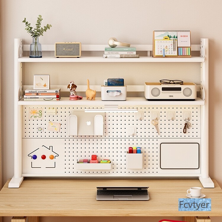 Vertical Desktop Hole Board Bookshelf Children's Study Table Storage Rack Dormitory Office Computer Desk Storage Rack