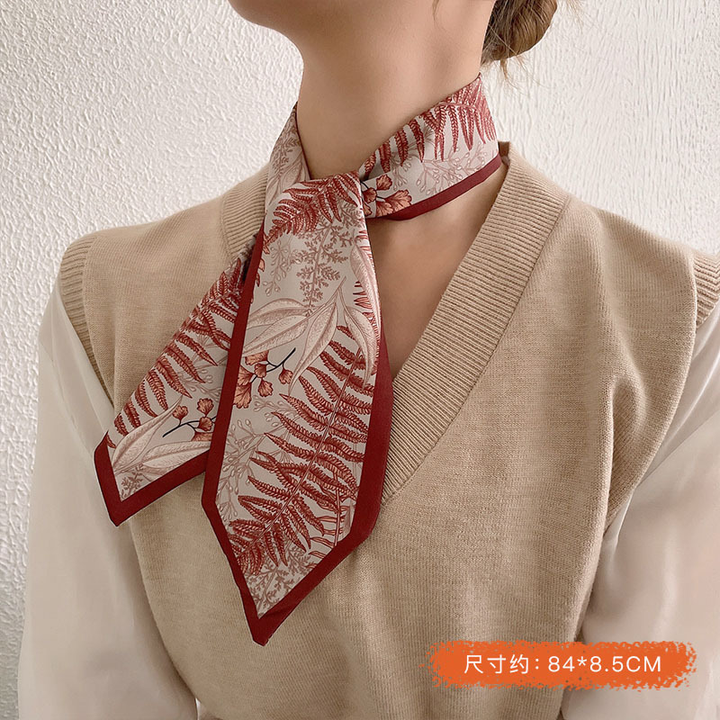 Pañuelo de seda banda para el cabello estilo francés para mujer cinta para el cabello accesorios para el cabello tocado Red para el cabello rojo 2023 nueva cinta trenzada para el cabello diadema