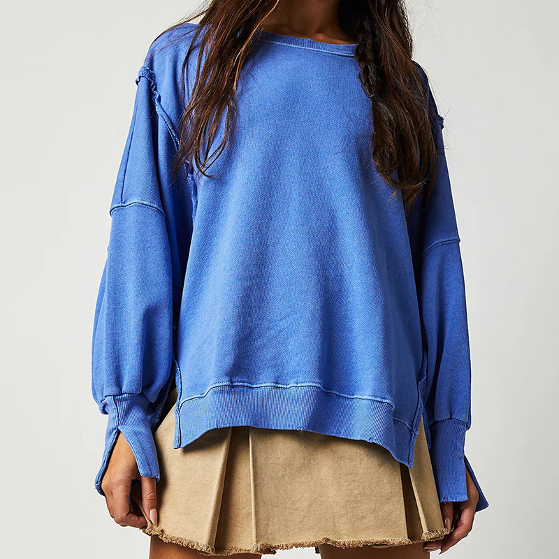 Women's Sweatshirt Oversized Knit Top For Autumn And Winter_voghion.com