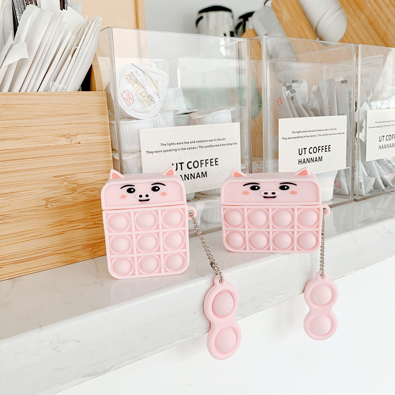 Rodent vanguard Piglet Pig Airpods1/2 Bluetooth headset smart cover The 3 generation silica gel