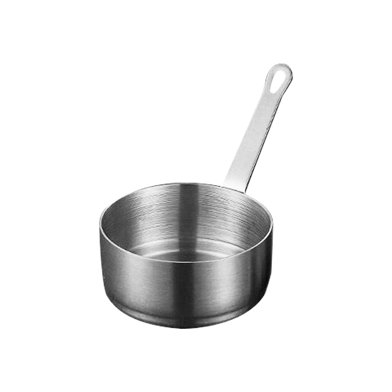 304 taza de salsa de acero inoxidable restaurante occidental filete taza de inmersión engrosada olla caliente salsa plato condimento taza con mango