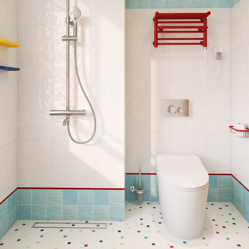 Miniso Yc Dopamine Style Bathroom Tiles Popping Candy Tiles Bathroom Floor Tiles Aqua Toilet Mosaic Wall Tiles