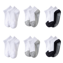 跨境亚马逊儿童袜子春夏季点胶防滑地板袜男童女童宝宝网眼棉袜