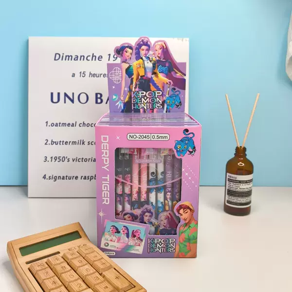 New Witch Hunter Group Cute Cartoon High-Looking Erasable Straight Gel Pen Cross-Border E-Commerce Stationery Manufacturer