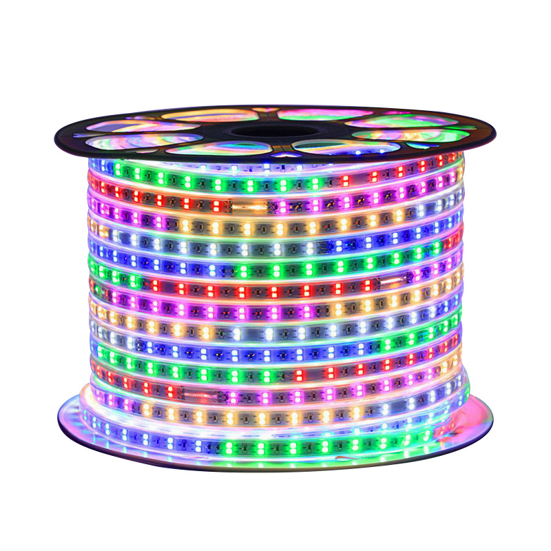 Luces de marquesina con luces LED coloridas que cambian de color al aire libre, luces de agua corriente impermeables, letreros decorativos de neón 220