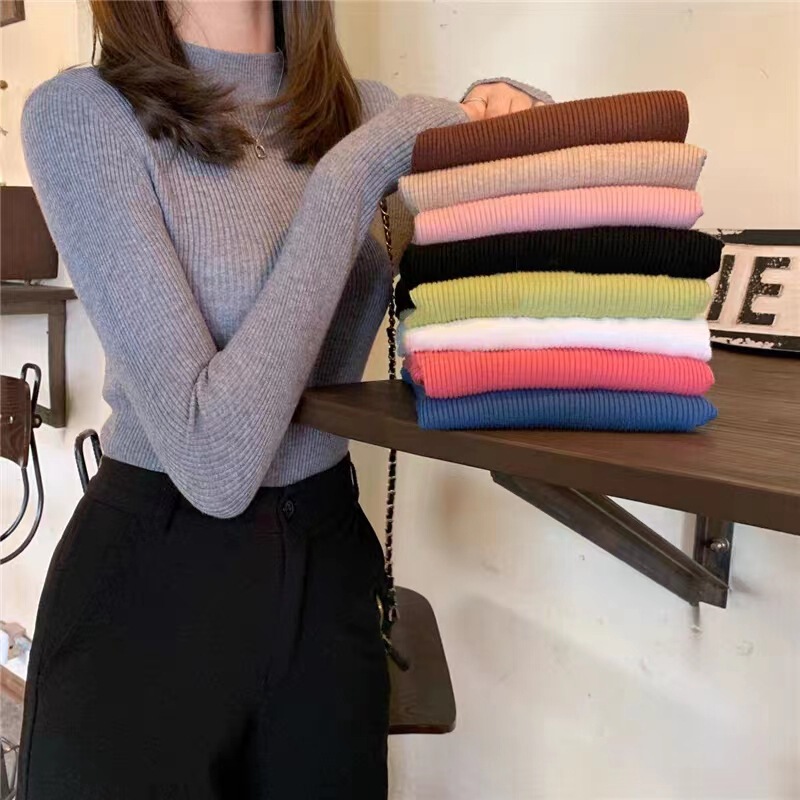 Undershirt women's autumn inner wear 2023 new half turtleneck sweater sweater tight long sleeve fashion top Undershirt women's autumn inner wear 2023 new half turtleneck sweater sweater tight long sleeve fashion top