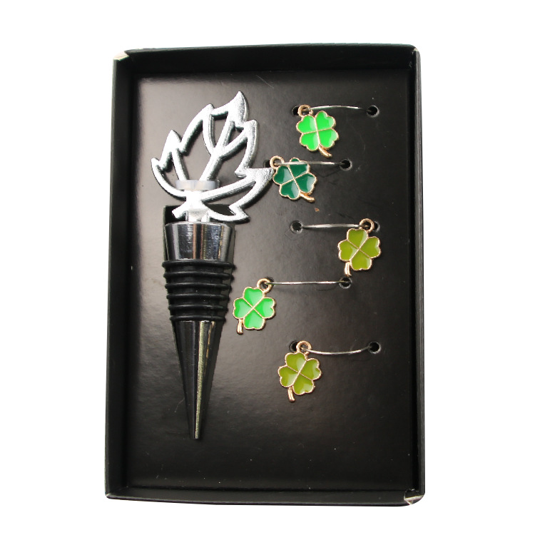 Kit de tapón de vino creativo anillo de vidrio de vino tinto anillo colgante de vidrio de vino Kit de tapón de vino de calabaza de Halloween