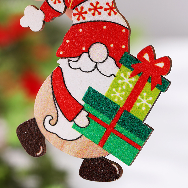 Christmas Cartoon Style Cartoon Wood Party Hanging Ornaments display picture 3