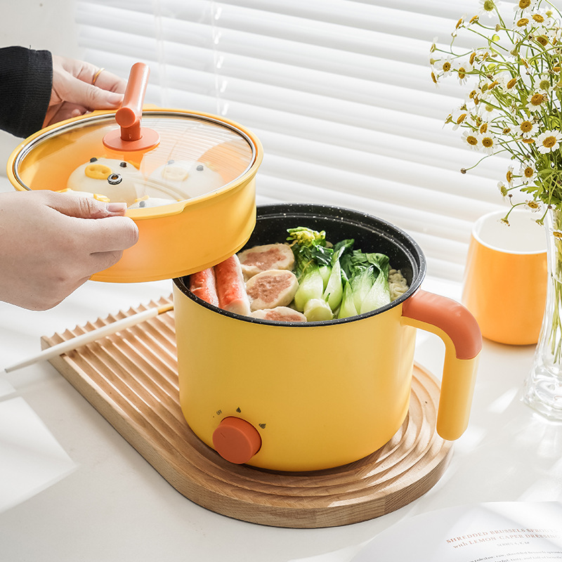 Small Electric Pot Multifunction Electric Cooker Dorm Student Pot Mini Pot Electric Hot Pot Steamer Combo Pot Frying Pan Non-stick Pan