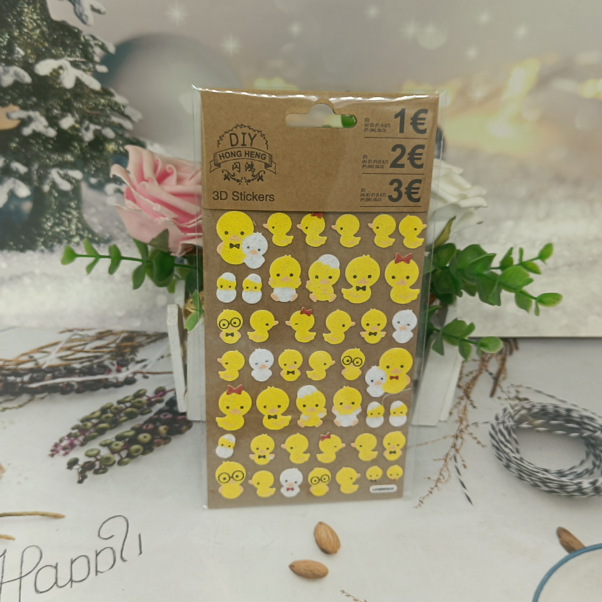 供应批发复活节毛毡布印刷贴纸尺寸10X15厘米儿童复活节玩具贴纸