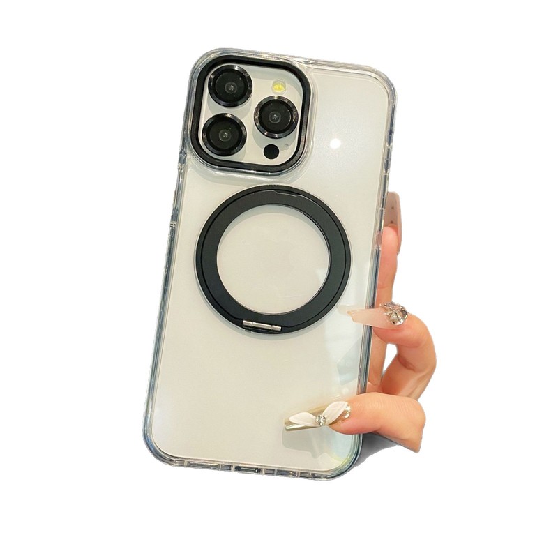 スタンド携帯電話ケース iphone16ProMax 磁気落下防止衝突防止回転スタンド 15pro Apple 携帯電話ケース|undefined