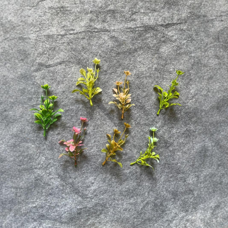 仿真植物米兰茶花仿真绿植塑料水草假花配件仿真花配件工厂批发
