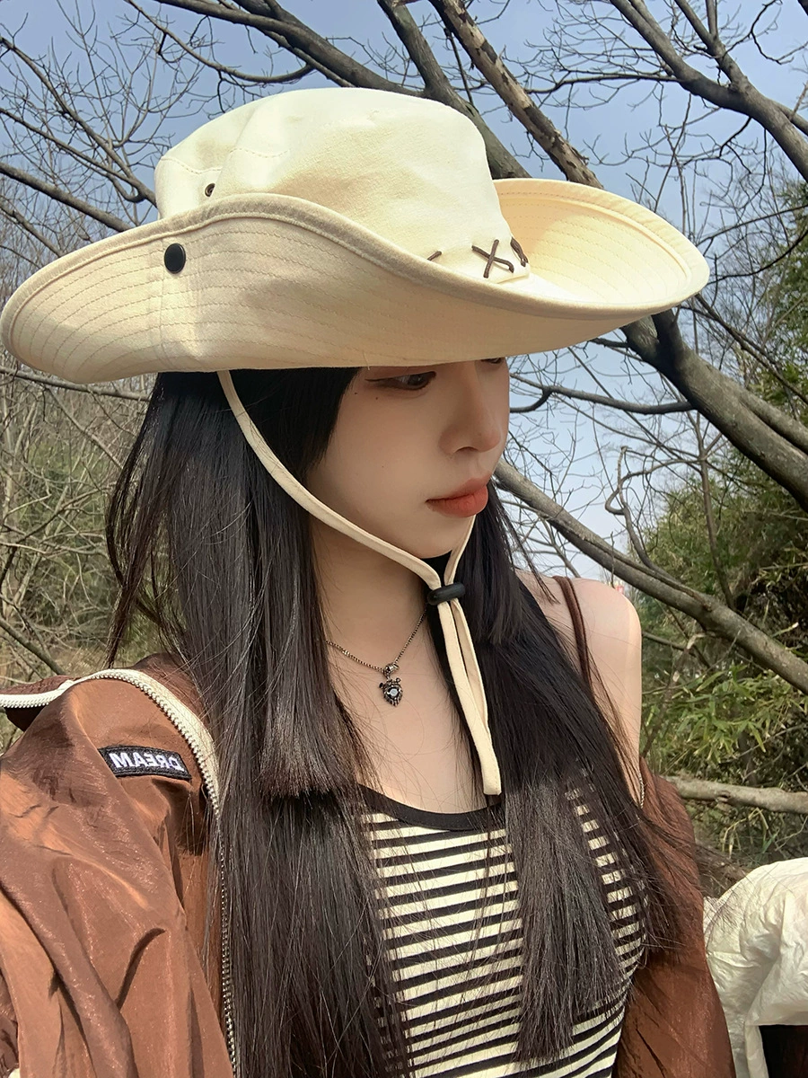 Denim travel climbing sun hat for camping