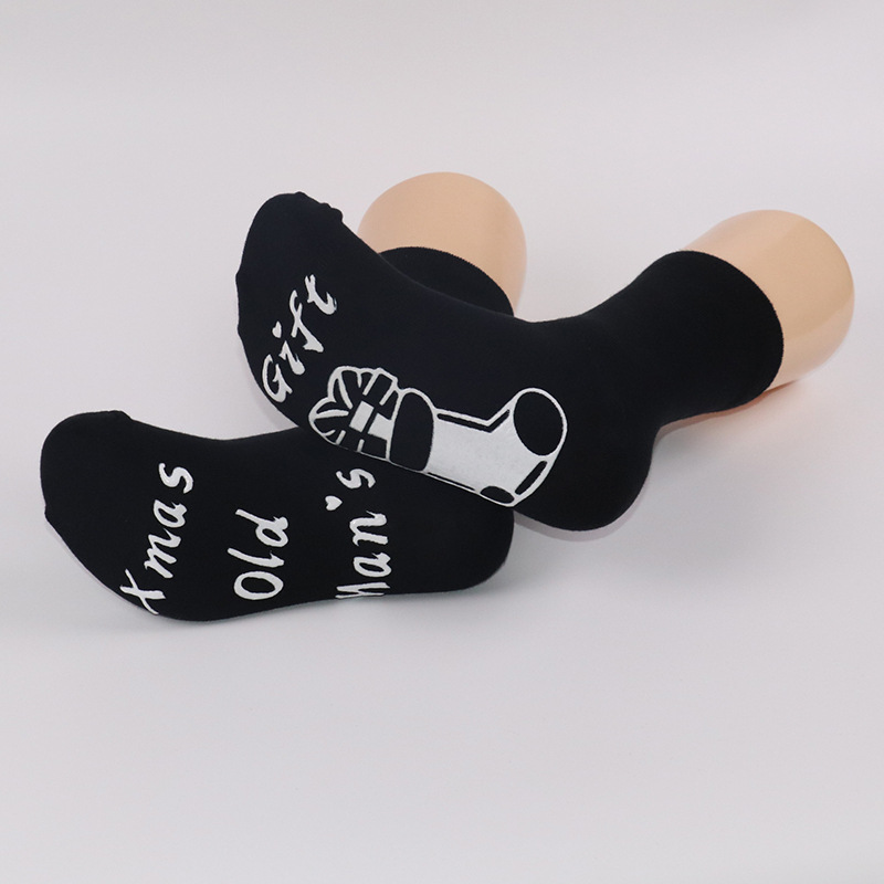 Calcetines Navideños de Santa Claus en Existencia, Calcetines de Navidad para Hombre y Mujer de Amazon, Calcetines Antideslizantes hasta la Pantorrilla con Letras, Artículo Popular de Navidad