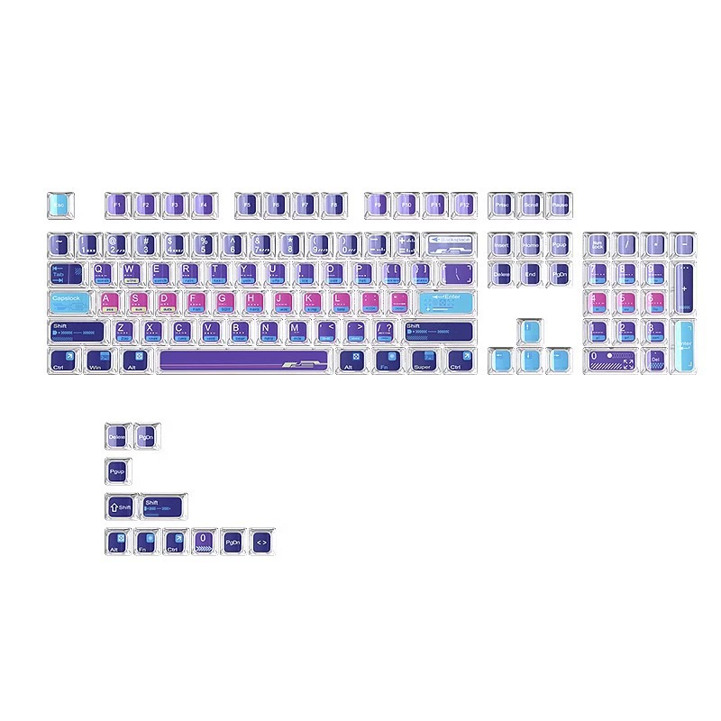 Клавиша-ключ Black JSnake? Keycap Double-layer Crystal Coral Love MDA Высота PC Материал 115-ключ механическая клавиатура Несколько компоновок